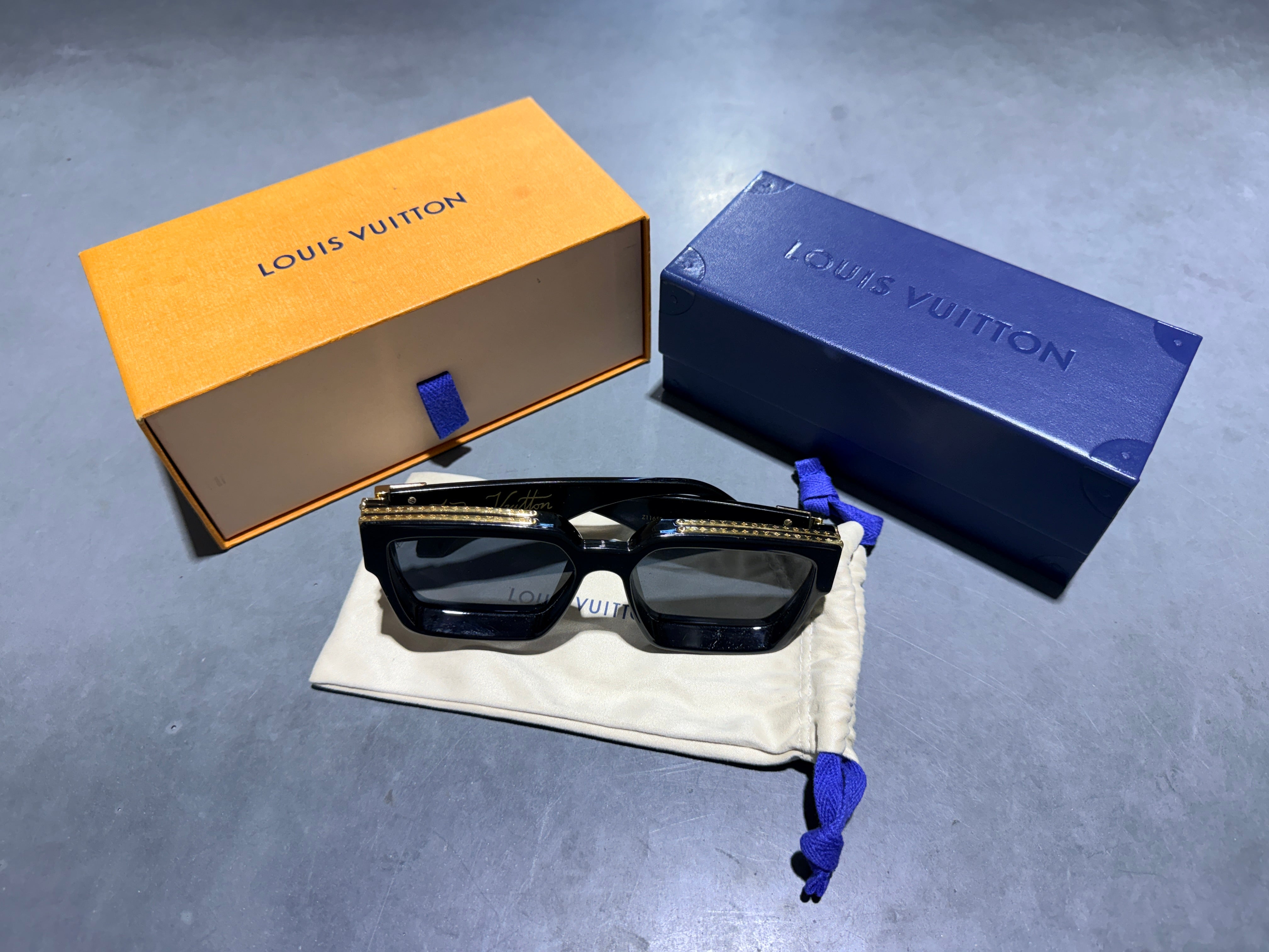 USED Louis Vuitton 1.1 Millionaires Sunglasses - Black E Size