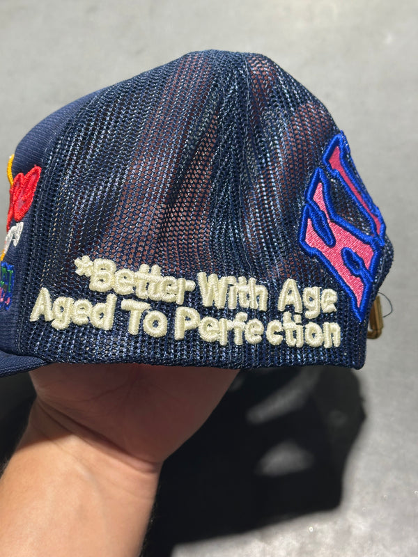 NEW Better With Age Kinky Vintage Hat - Navy