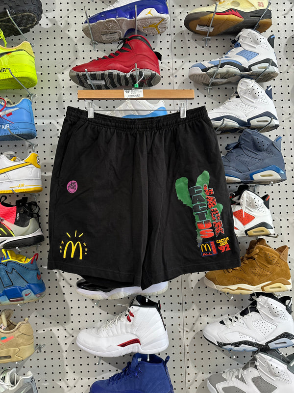 NEW Travis Scott x McDonald's All American '92 II Shorts - Black Size XL