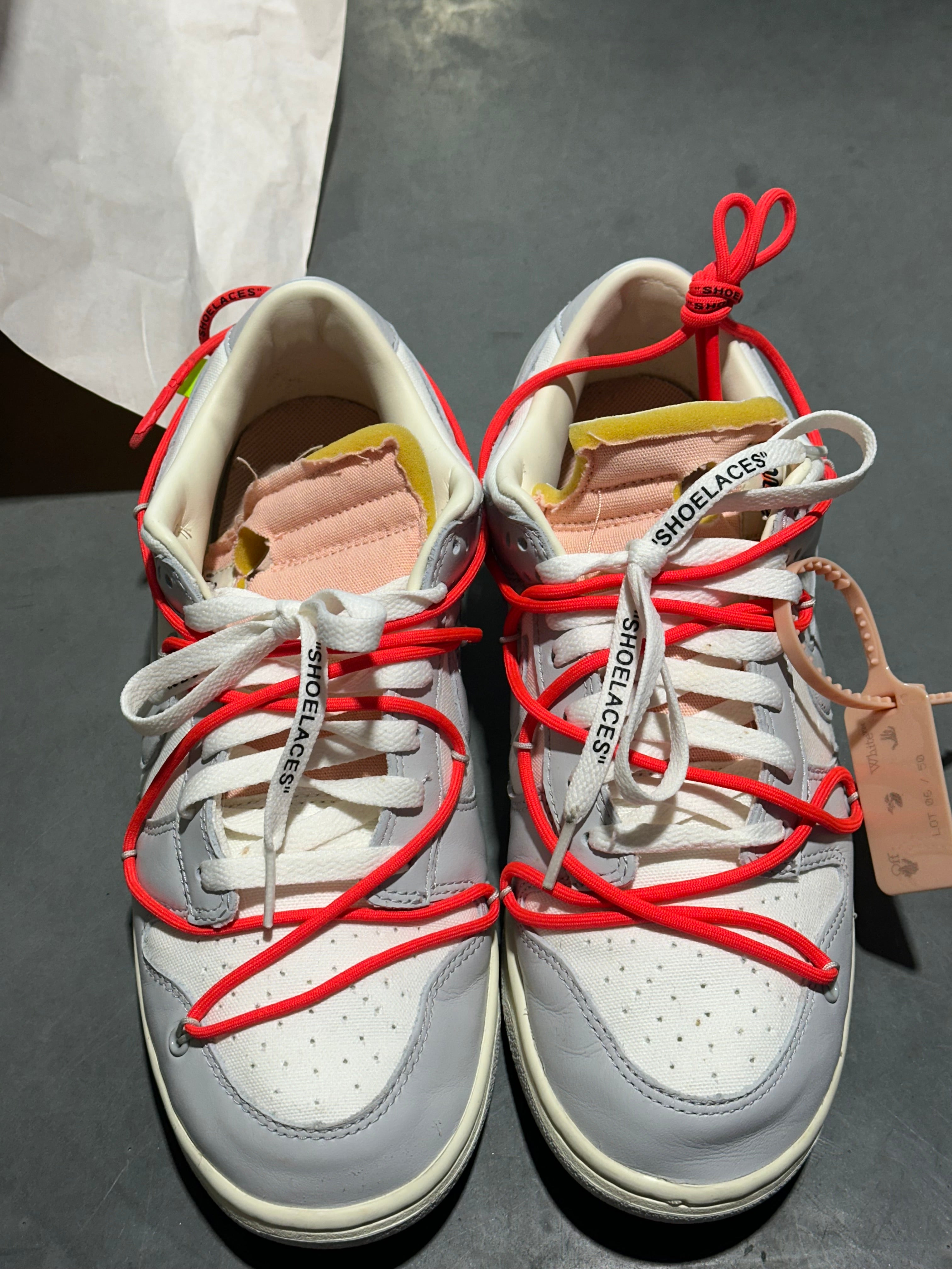 Nike Dunk Low / Off White - Lot 6 Size 10