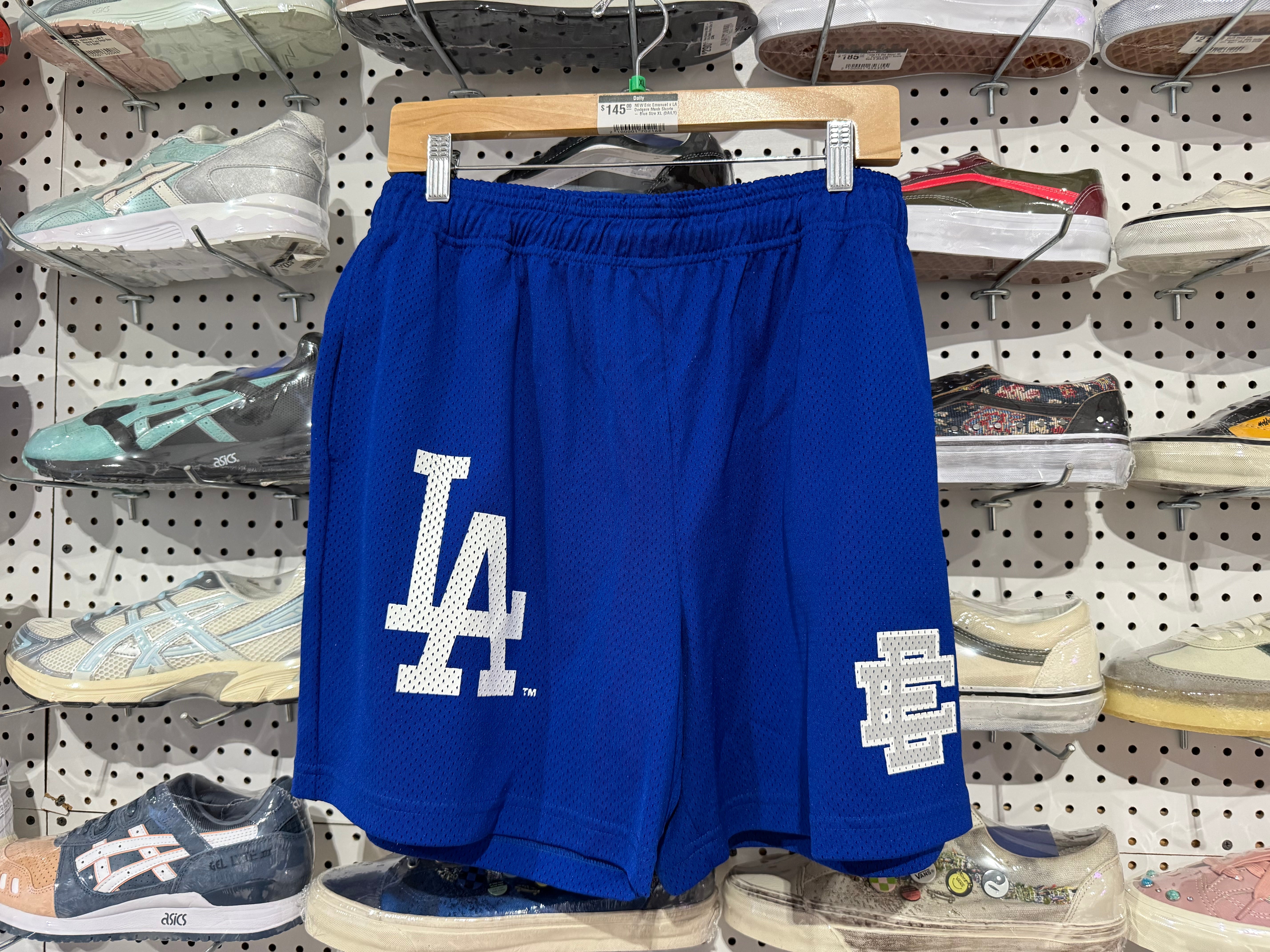 NEW Eric Emanuel x LA Dodgers Mesh Shorts - Blue Size XL