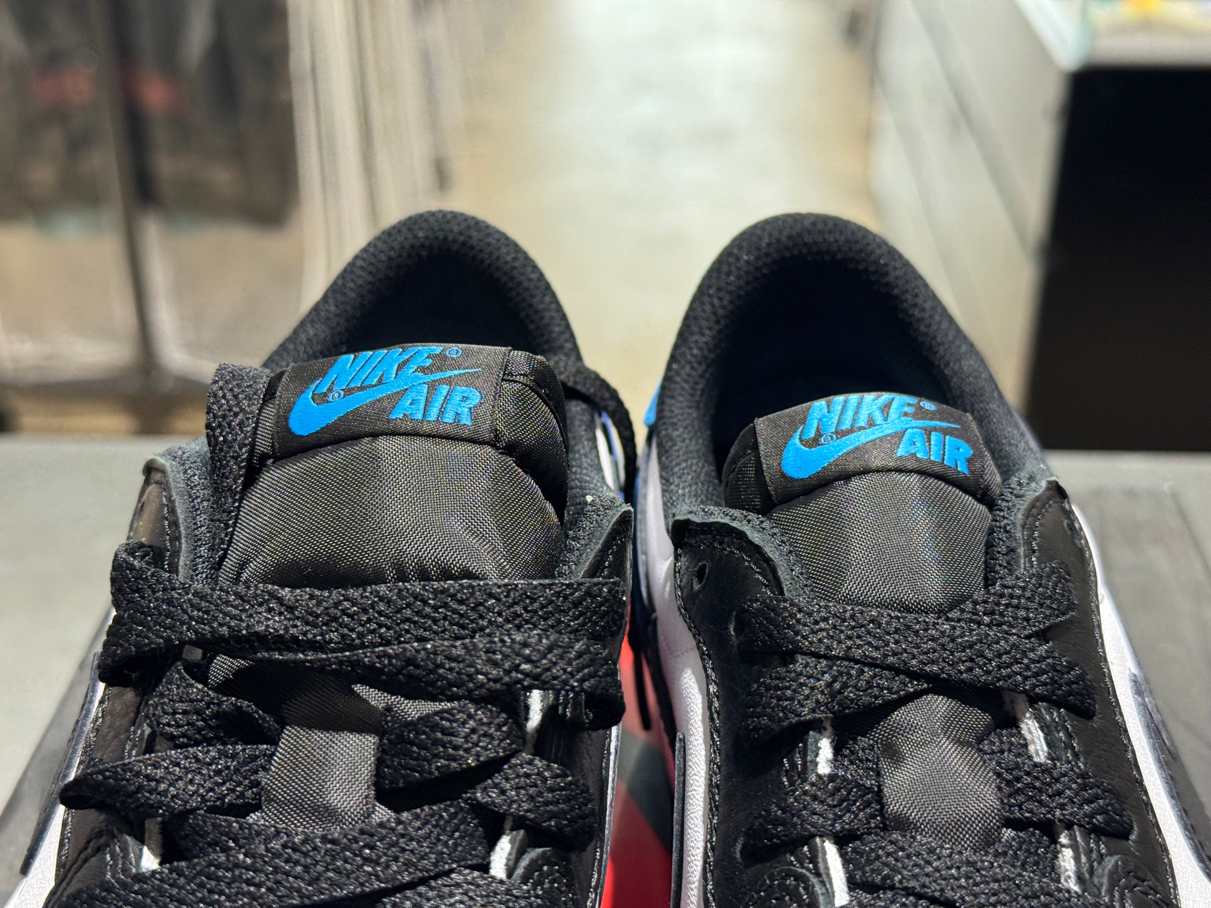 Air Jordan 1 Low - Black Dark Powder Blue Size 8.5