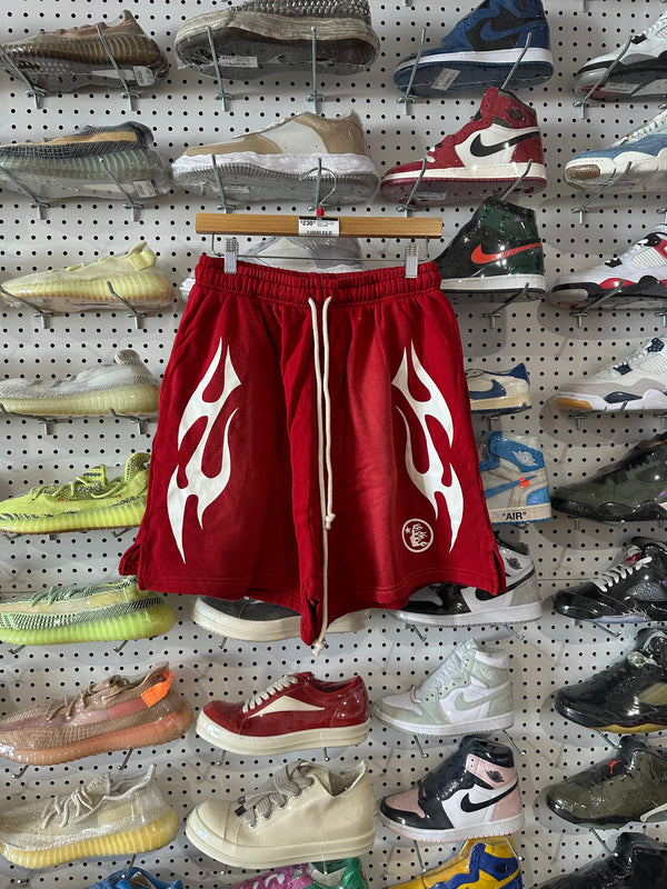 NEW Hellstar Flame Shorts - Red Size Medium
