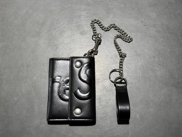 NEW Supreme Leather Chain Wallet - Black