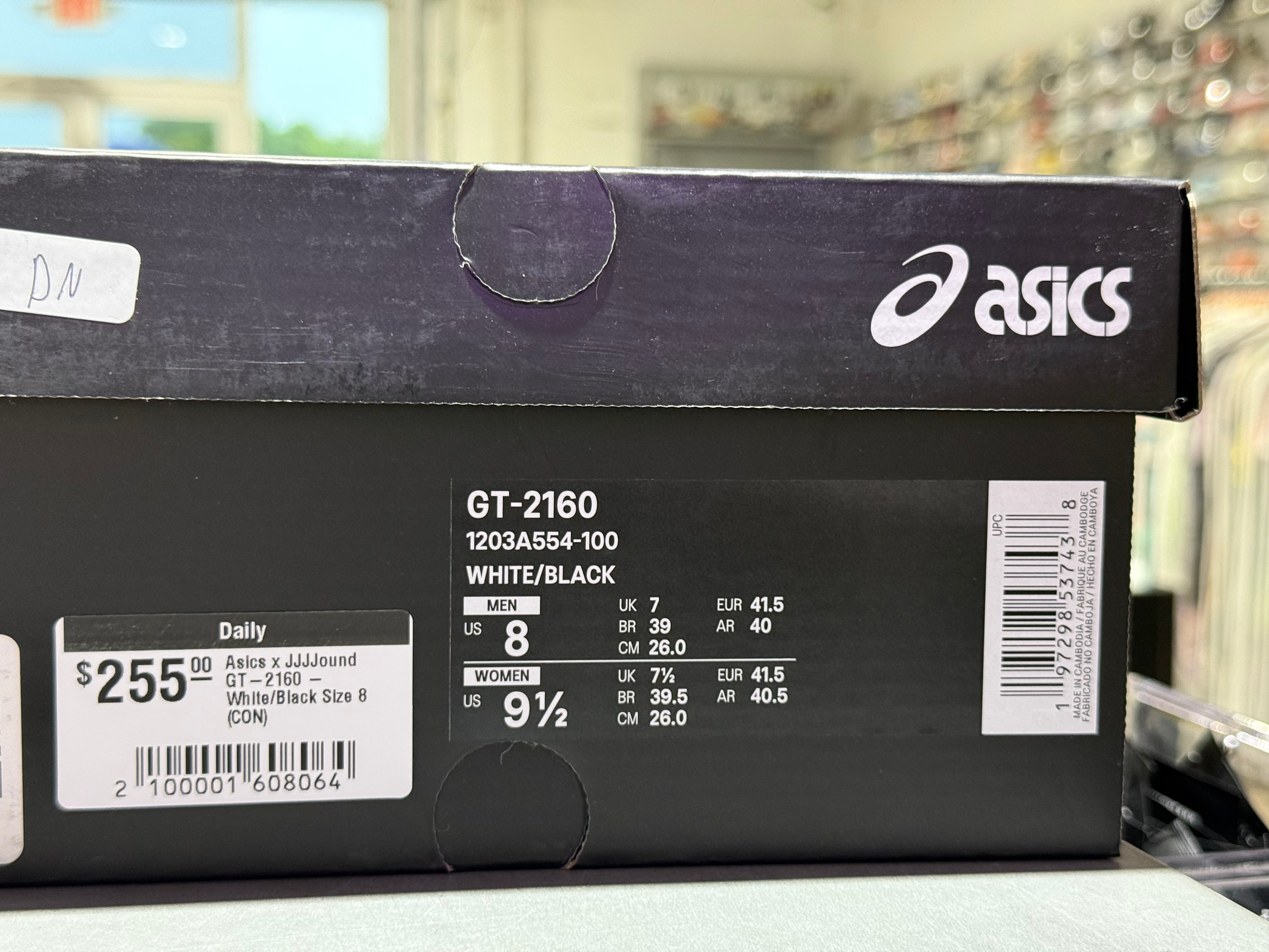 Asics x JJJJound GT-2160 - White/Black Size 8