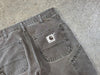 USED Carhartt Distressed Carpenter Pants - Faded Brown Size 34x29