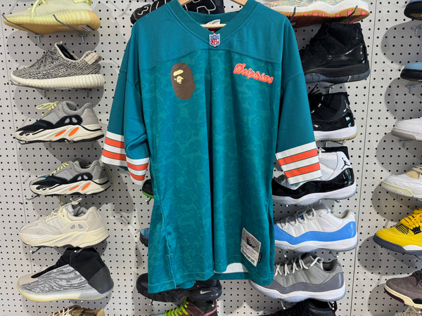 USED BAPE x Mitchell & Ness NFL Miami Dolphins Legacy Jersey - Green Size XL/48