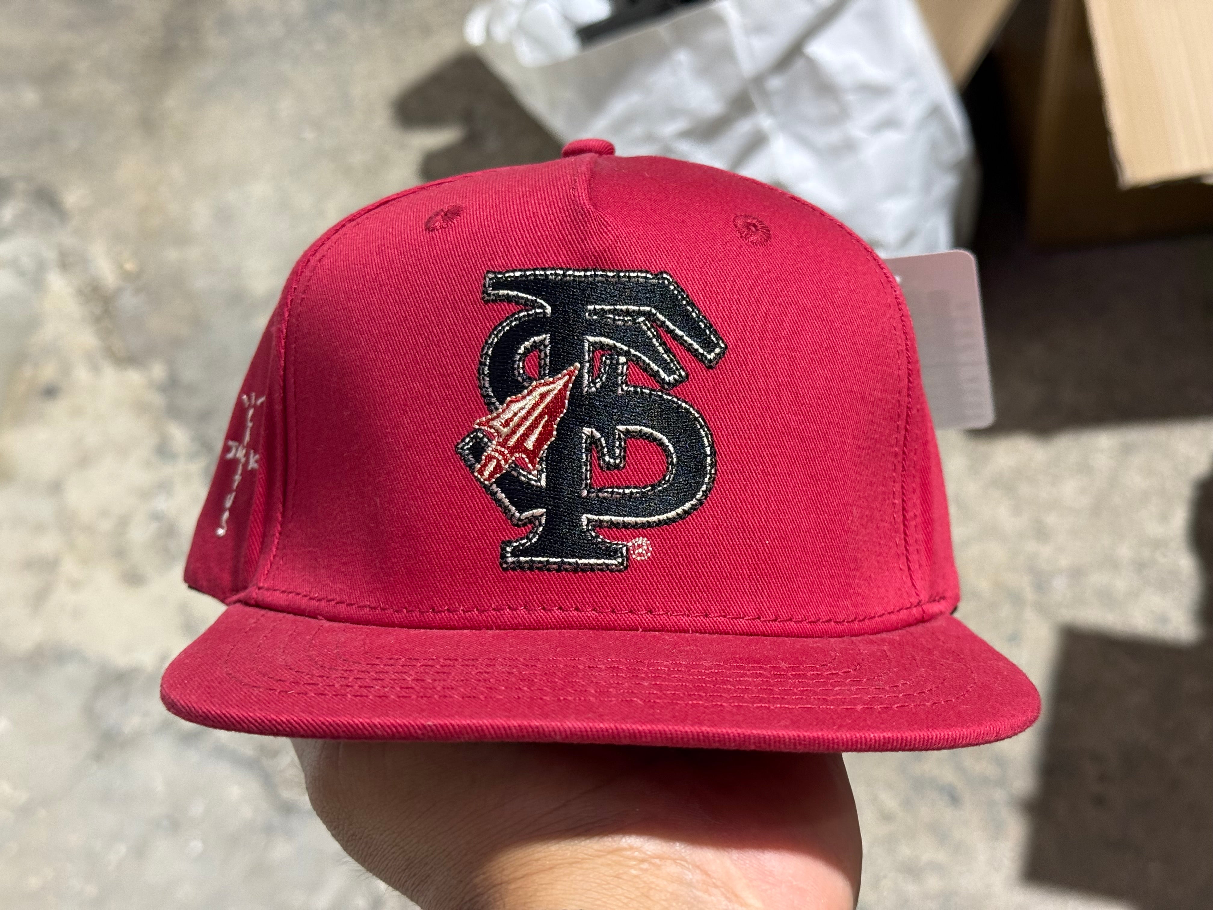NEW Cactus Jack x M&N x FSU Snapback - Red