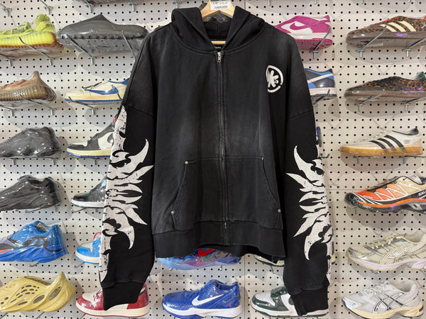NEW Lost Shadows Zip Up Hoodie - Black Size Large