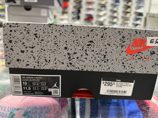 Air Jordan 4 Retro - Bred Reimagined Size 10