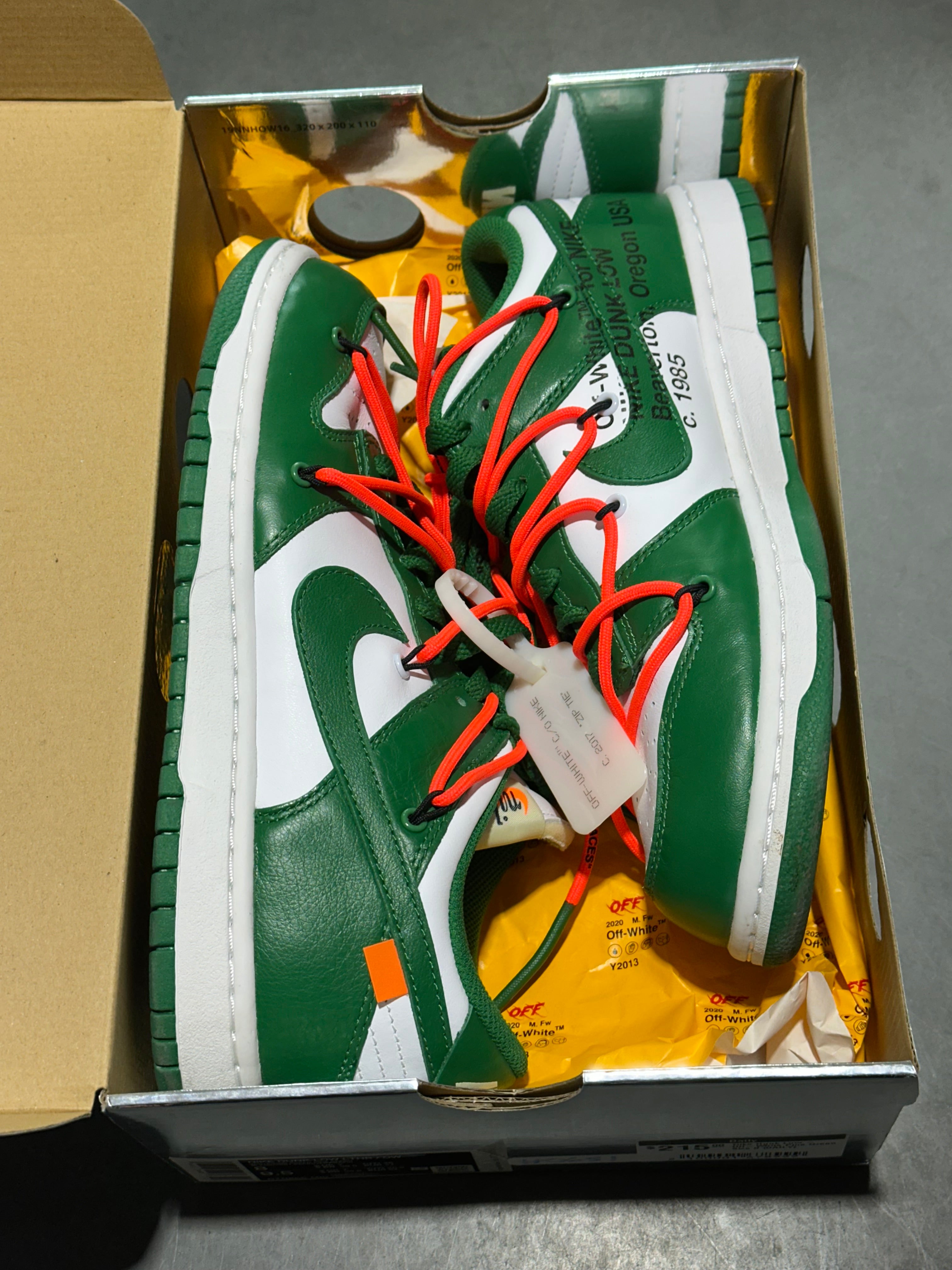Nike Dunk Low - Off-White Pine Green Size 8
