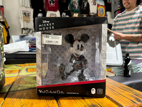 NEW Bearbrick x Disney Bape Mickey Vinyl - Black/White