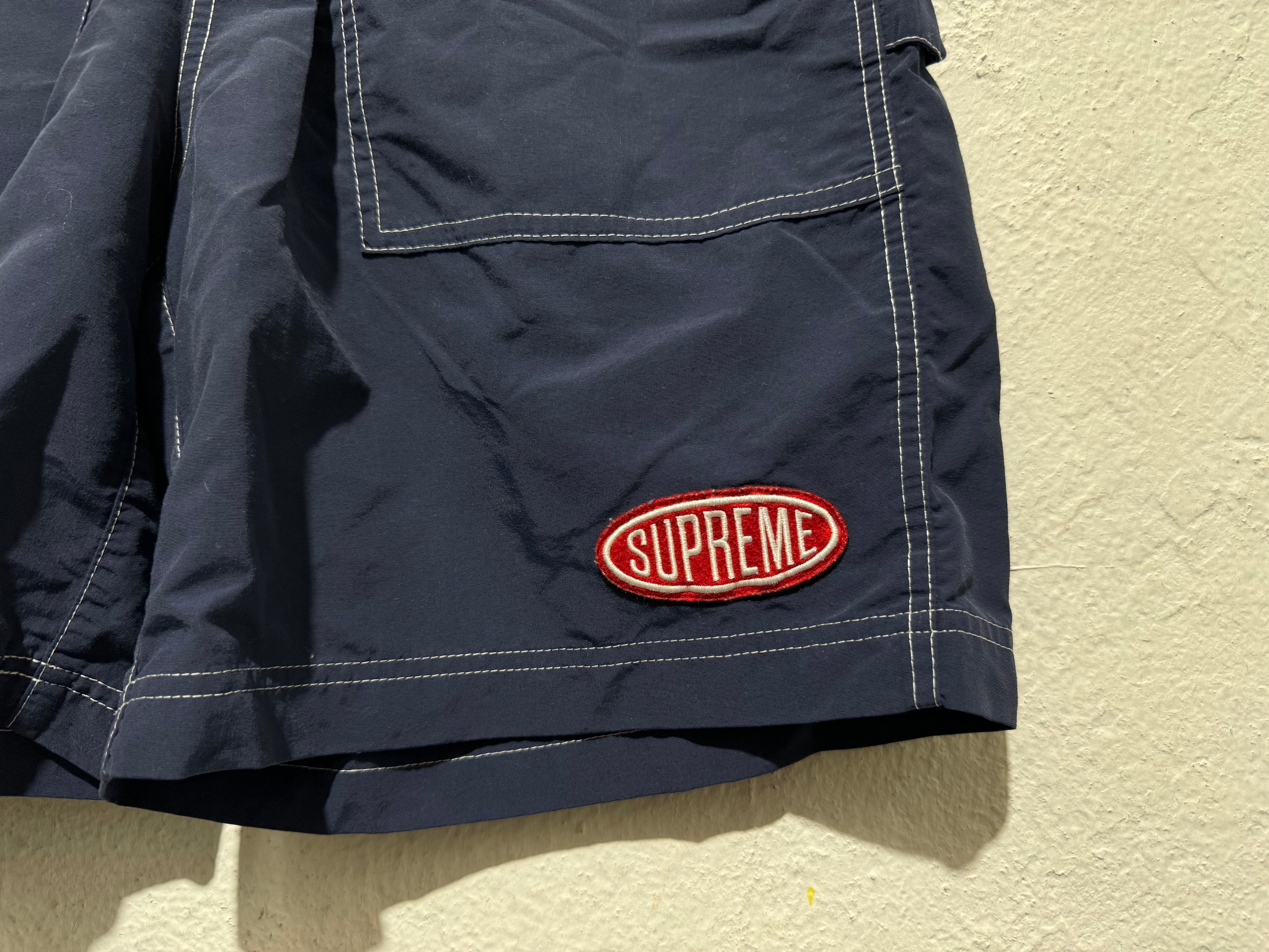 USED Supreme Water Shorts - Navy Size Small