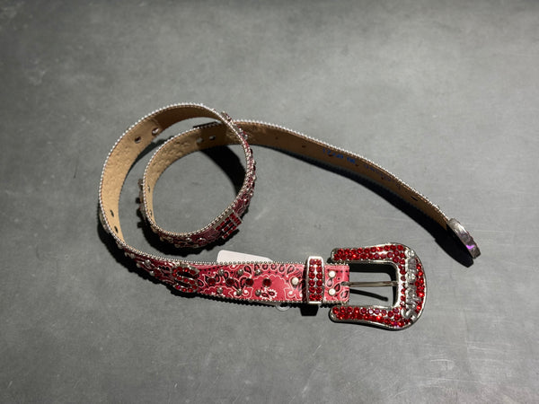 USED Supreme x BB Simon Paisley Belt - Red Size 38