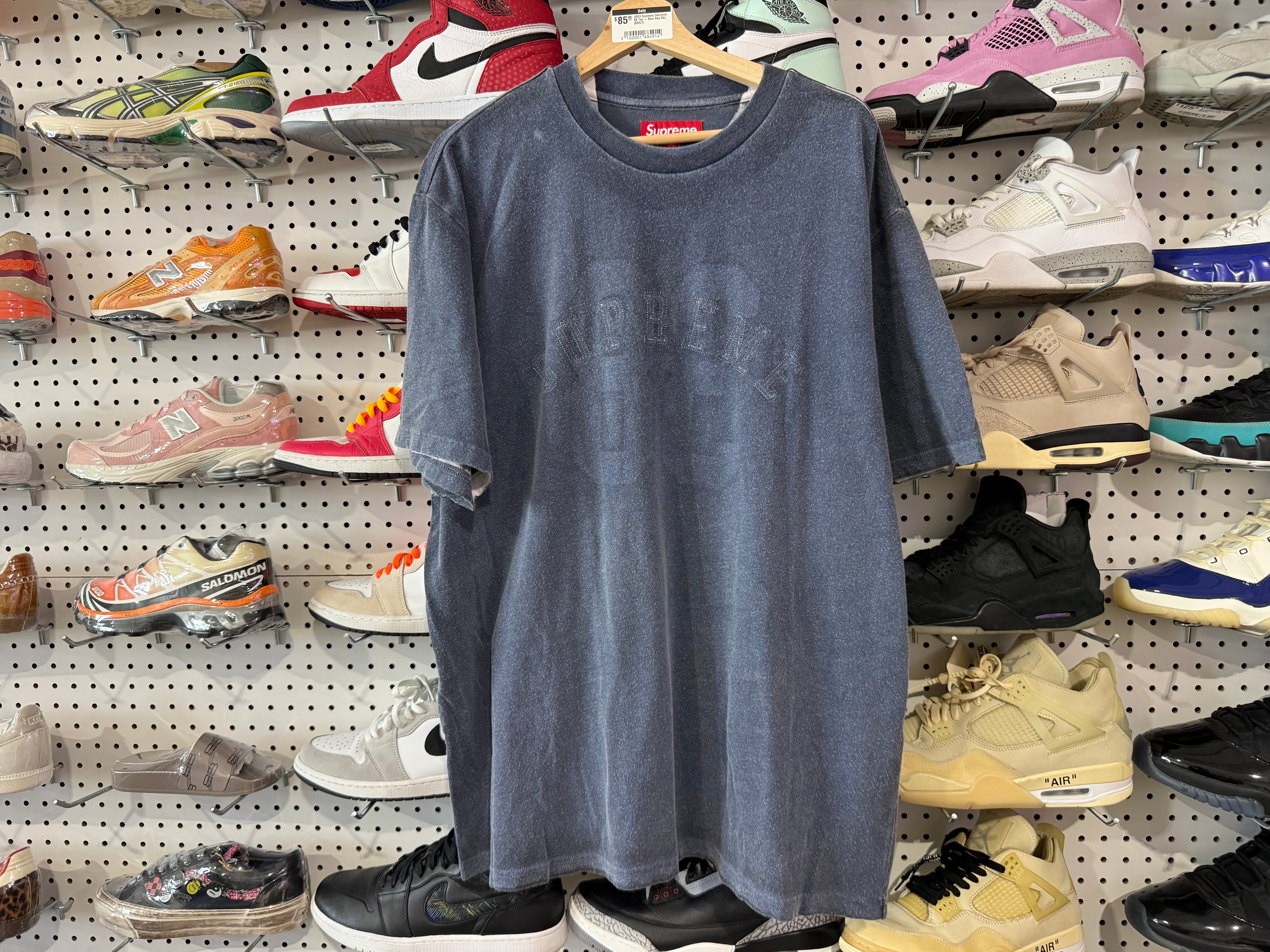 USED Supreme Overprint SS Tee - Blue Size XXL