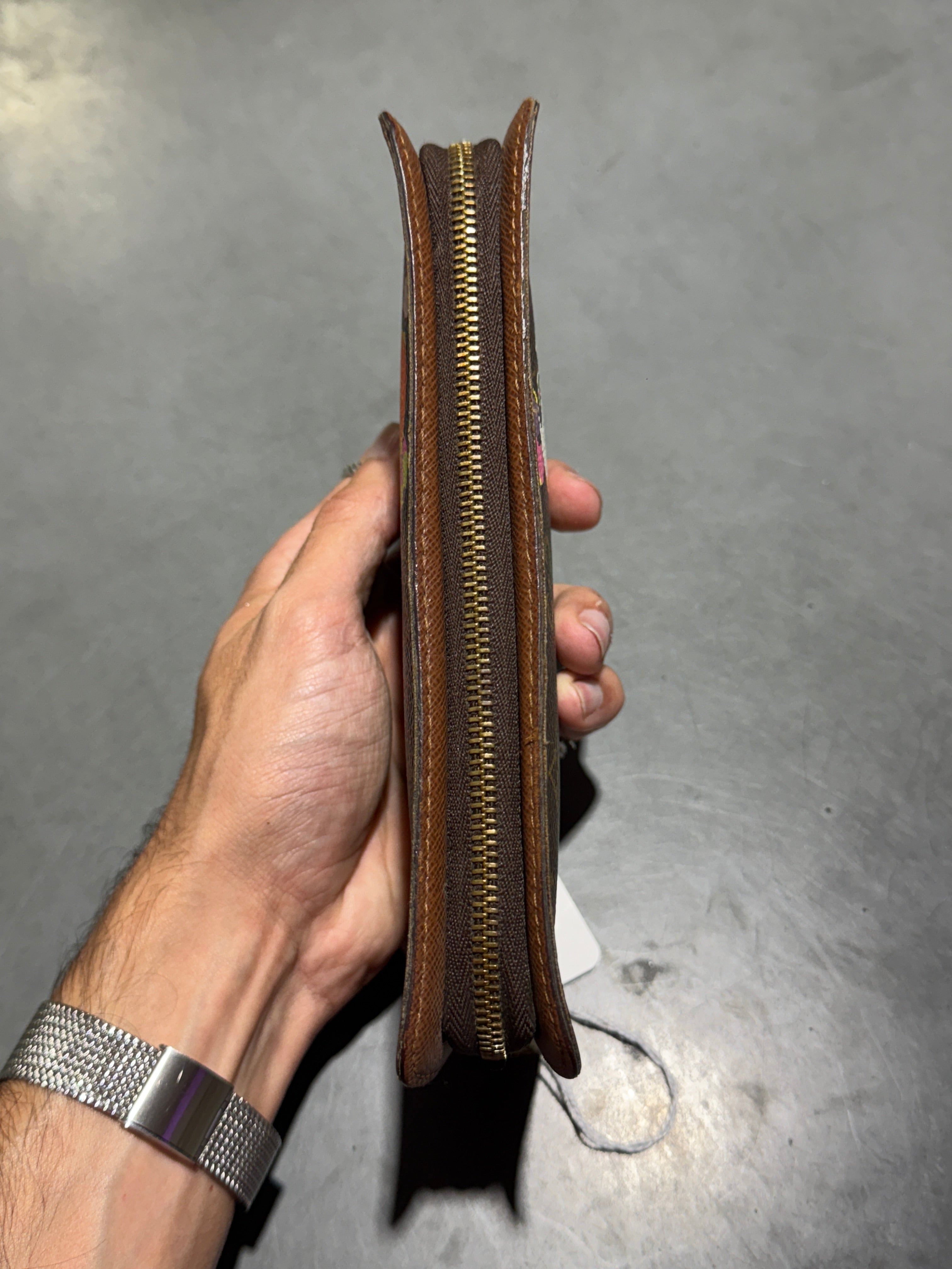 VTG 2004 Louis Vuitton x Murakami Monogram Panda Long Zip Wallet