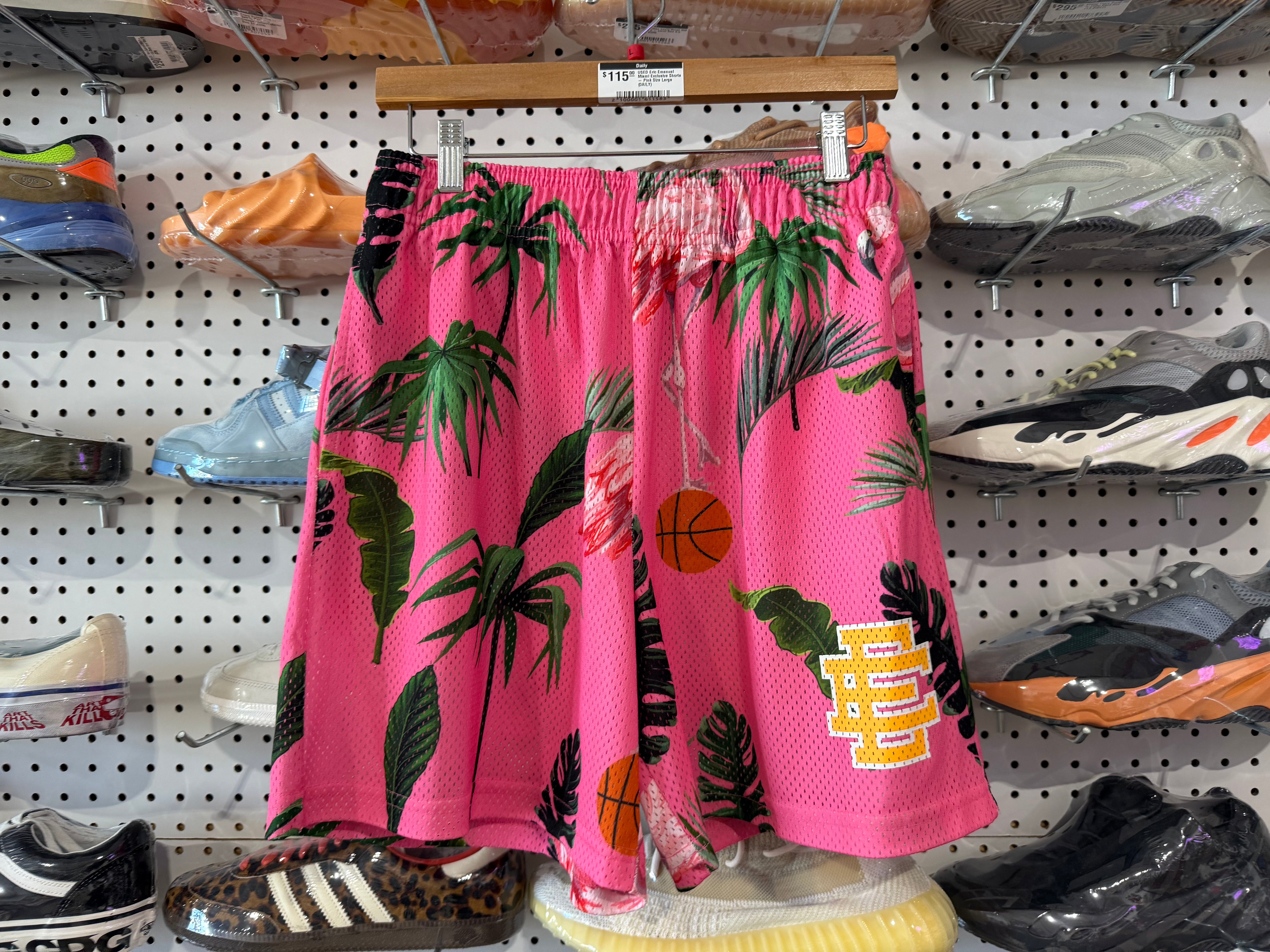 USED Eric Emanuel Miami Exclusive Shorts - Pink Size Large