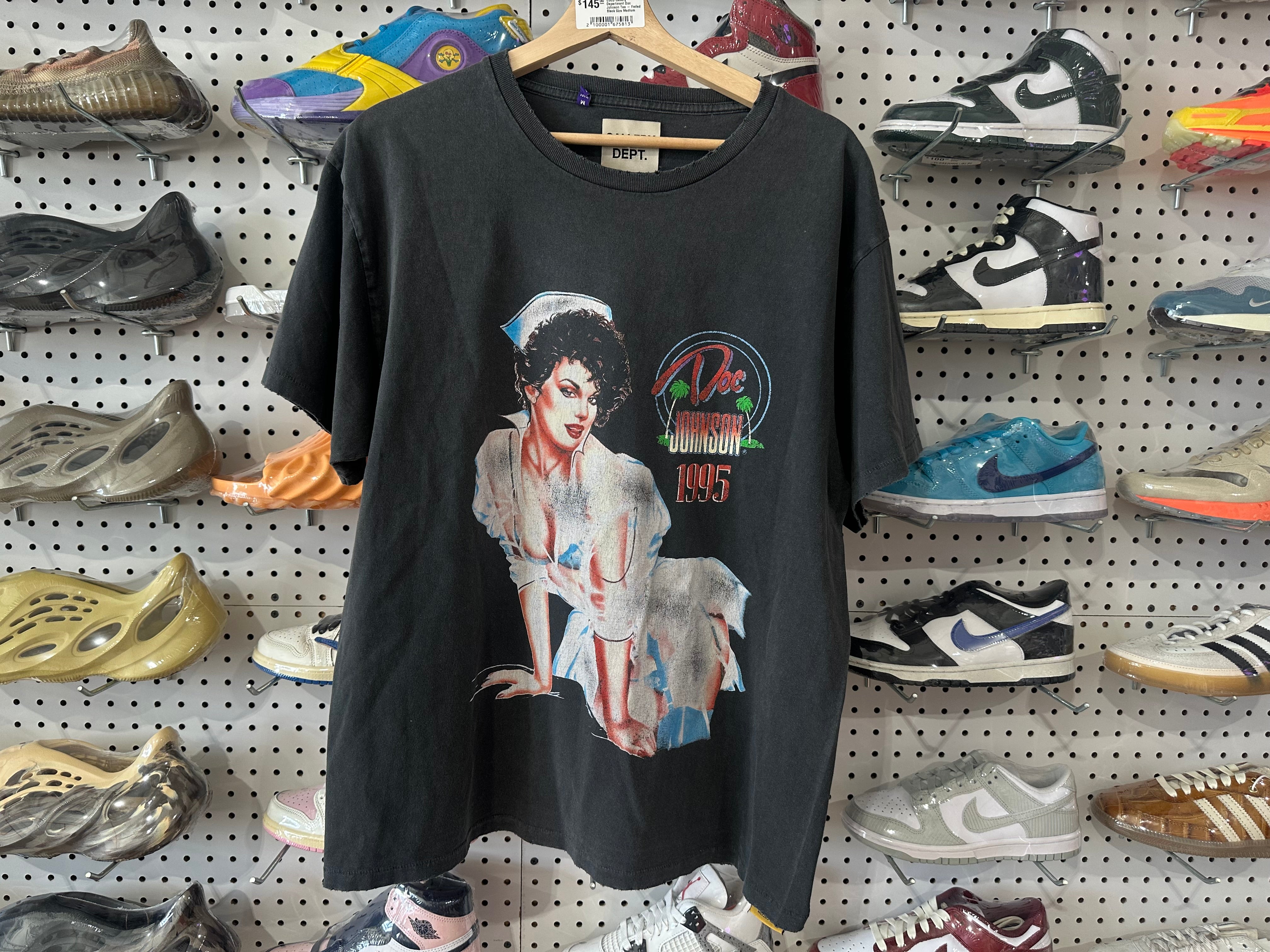 USED Gallery Department Doc Johnson Tee - Faded Black Size Medium
