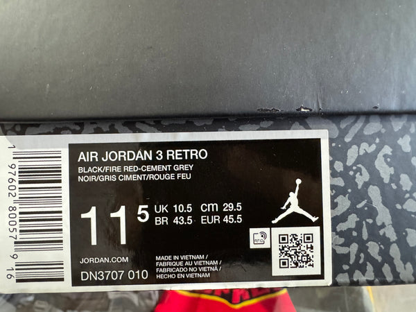 Air Jordan 3 Retro - Black Cement 2024