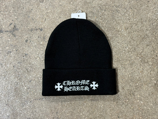 NEW Chrome Hearts Logo Beanie - Black