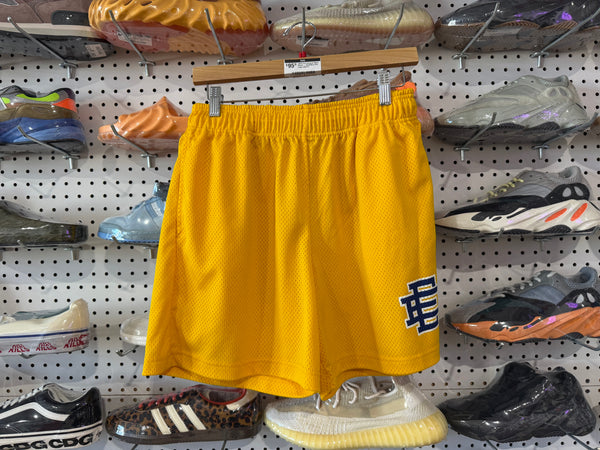 USED Eric Emanuel Mesh Shorts - Gold/Navy Size Large
