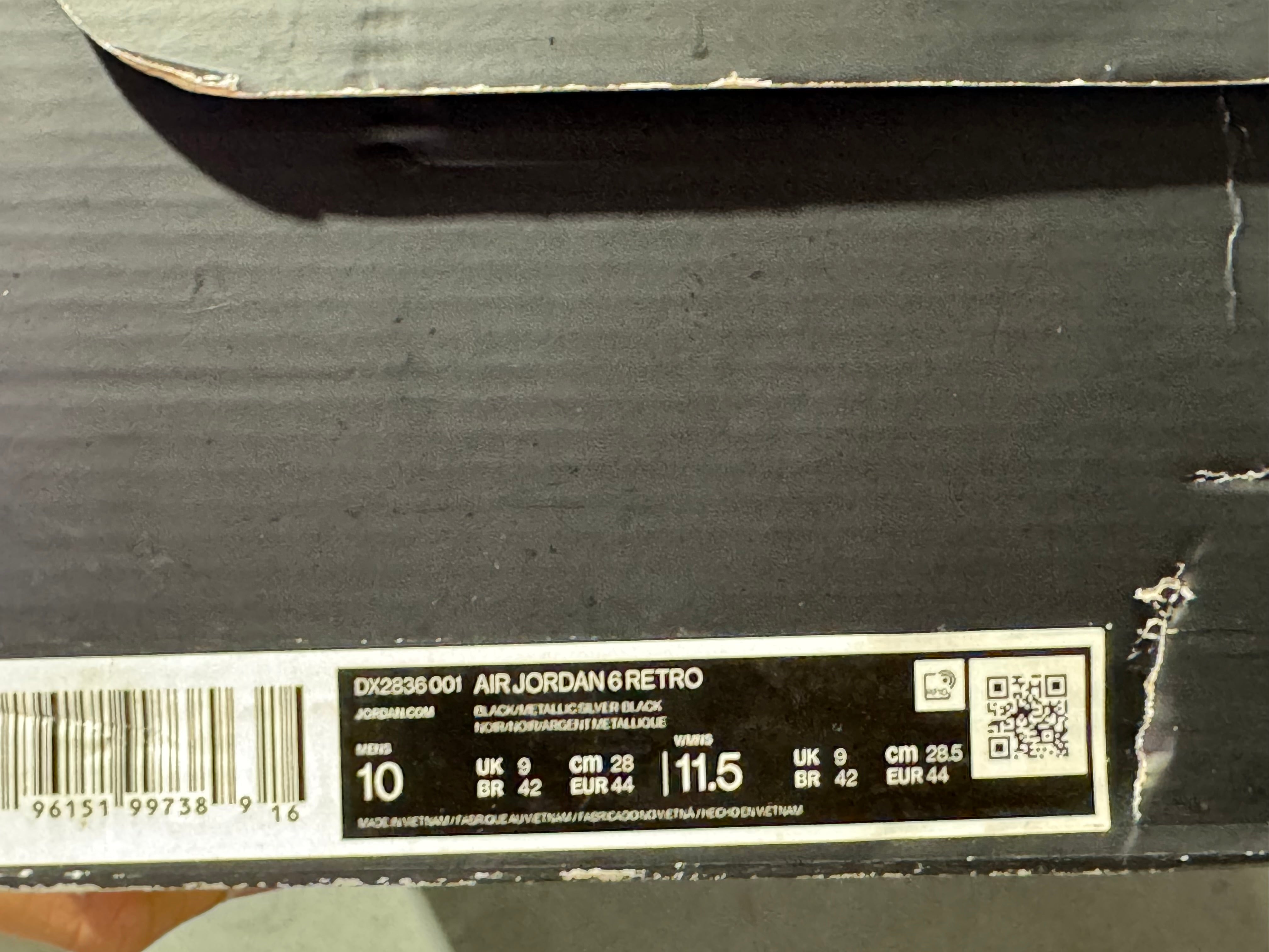 Air Jordan 6 Retro - Chrome Size 10