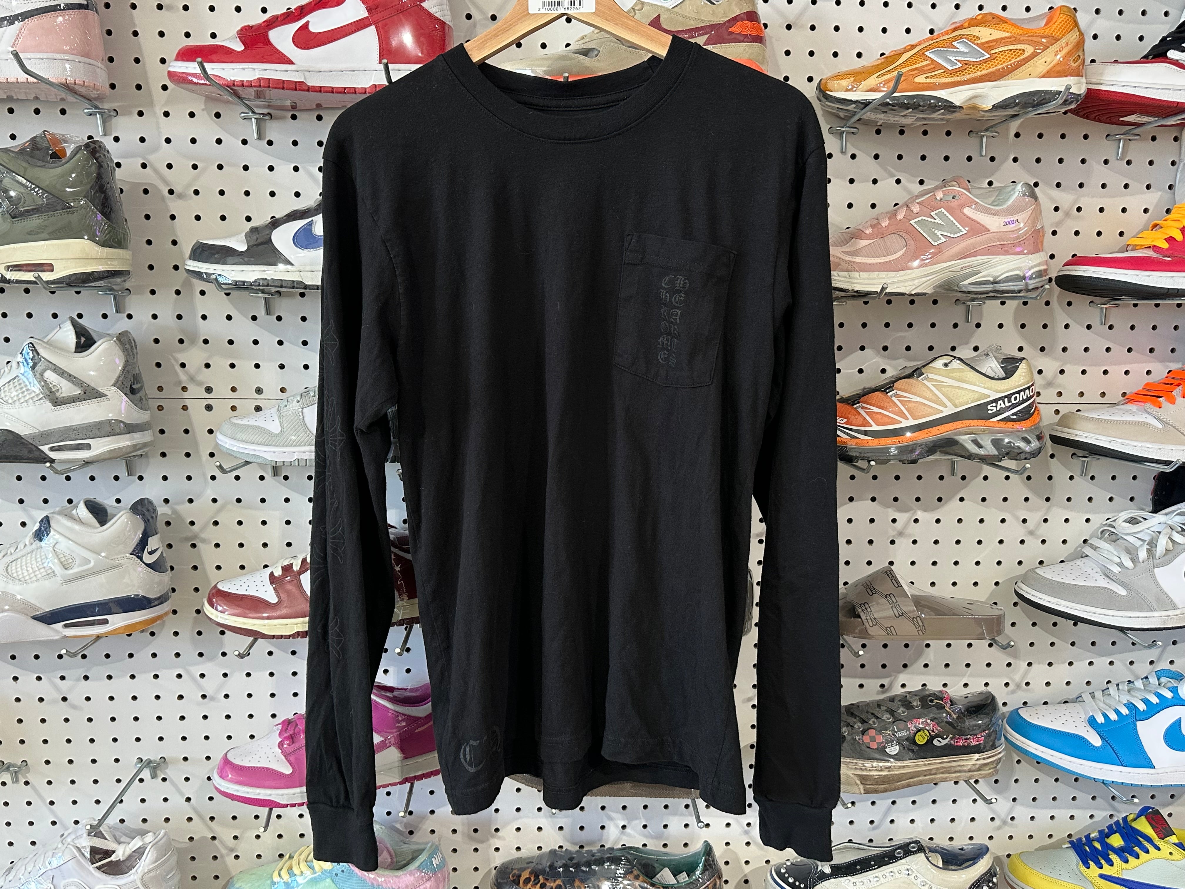 USED Chrome Hearts Miami Exclusive Longsleeve Tee - Black Size Medium