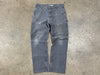 USED Distressed Carhartt Carpenter Pants - Grey Size 36x33