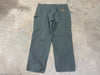 USED Carhartt Carpenter Pants - Olive  Size 42W/34L