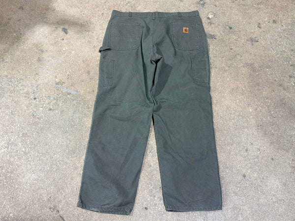 USED Carhartt Carpenter Pants - Olive  Size 42W/34L