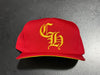 NEW Chrome Hearts 5 Panel Snapback - Red/Yellow