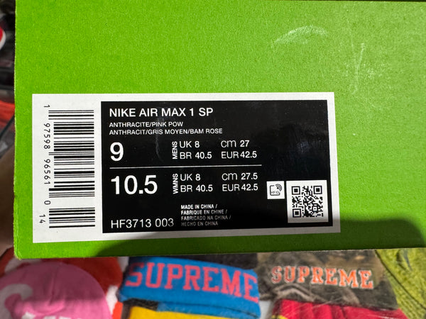 Nike Air Max 1 SP - HUF Pink Pow Size 9