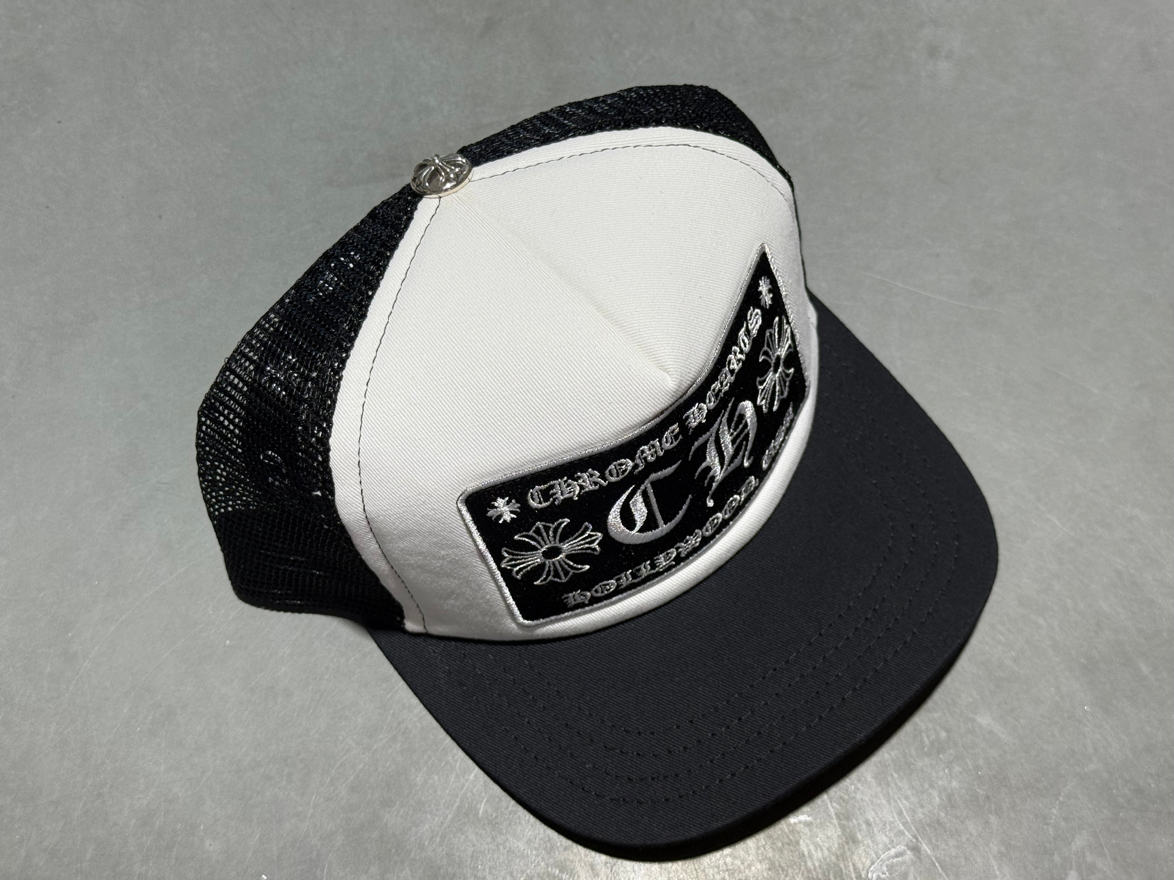 NEW Chrome Hearts CH Hollywood Trucker - White/Black