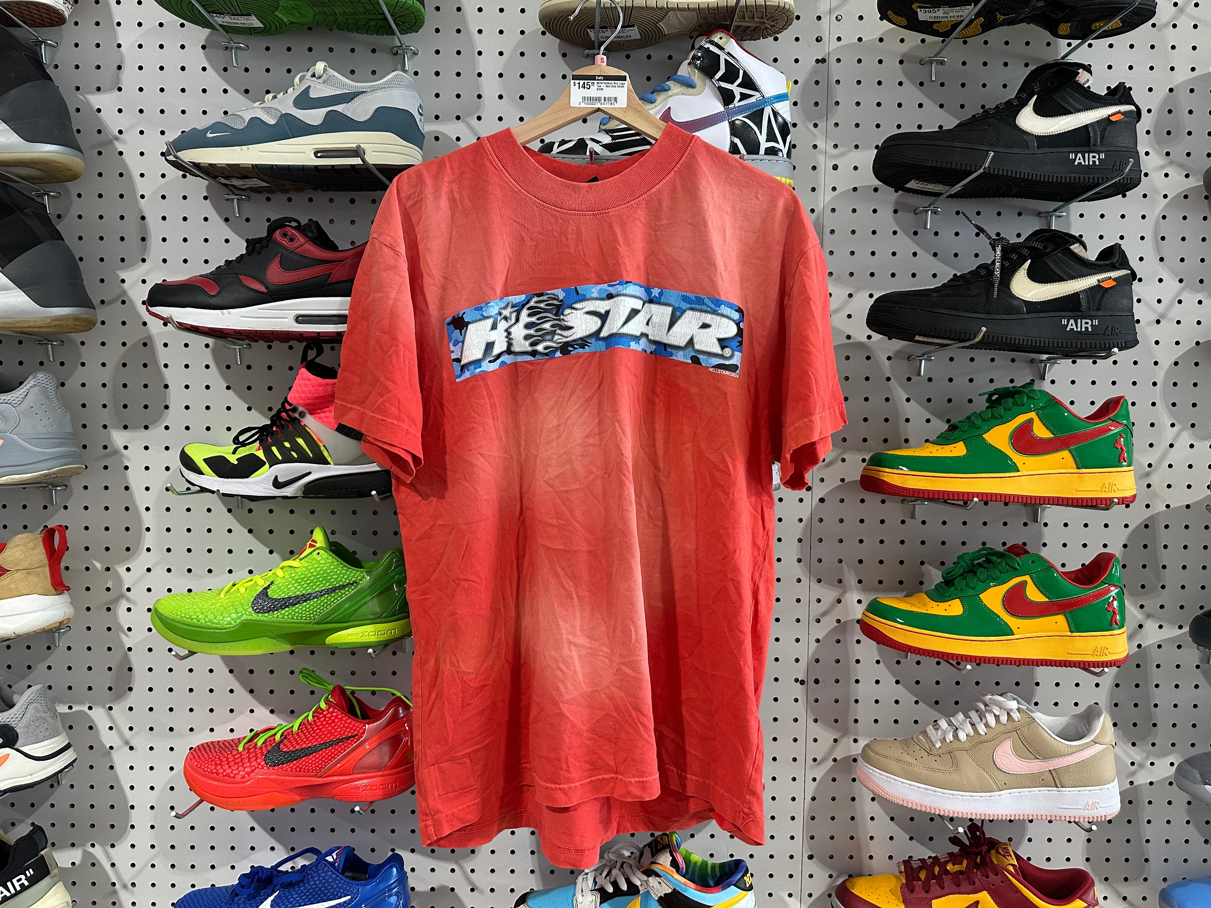 NEW Hellstar Box Logo Tee - Red Size Large
