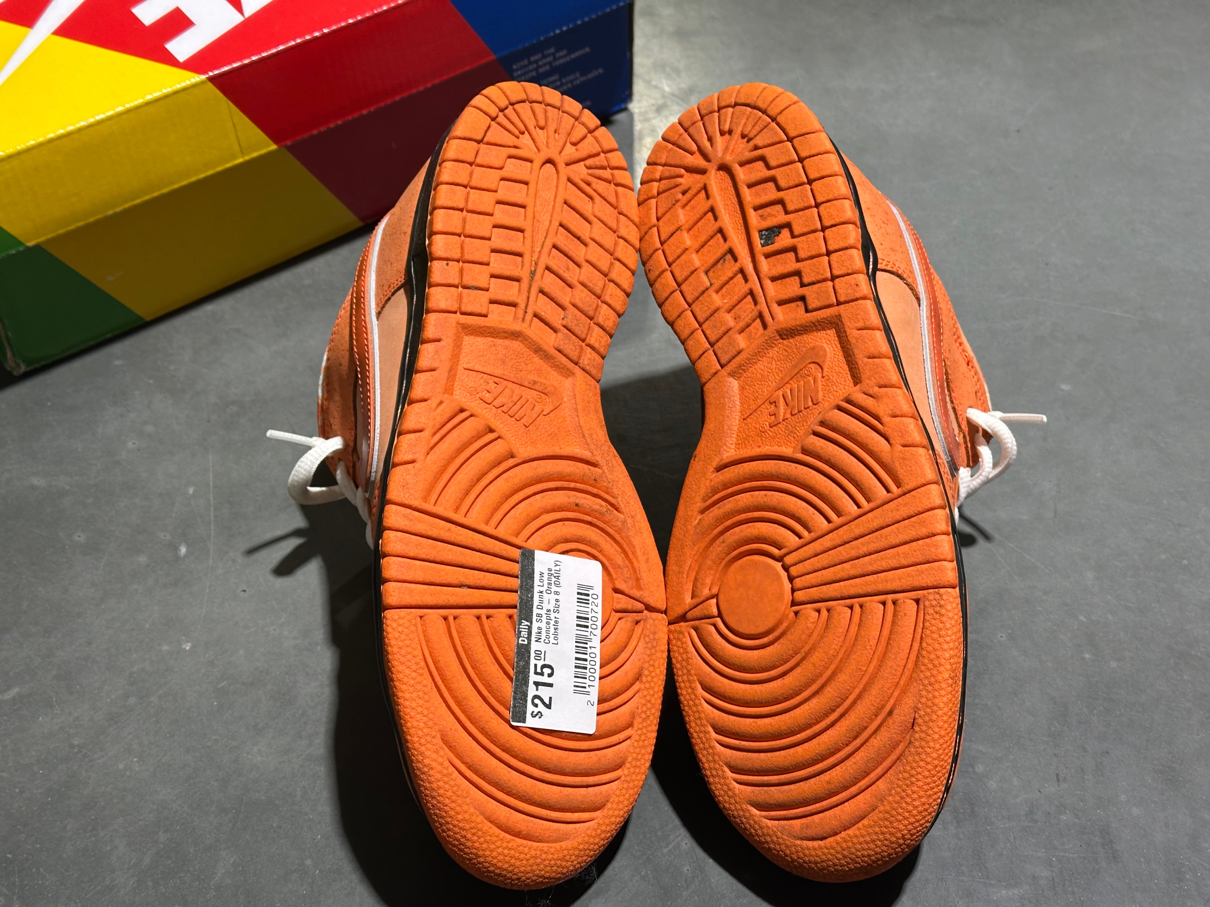 Nike SB Dunk Low Concepts - Orange Lobster Size 8