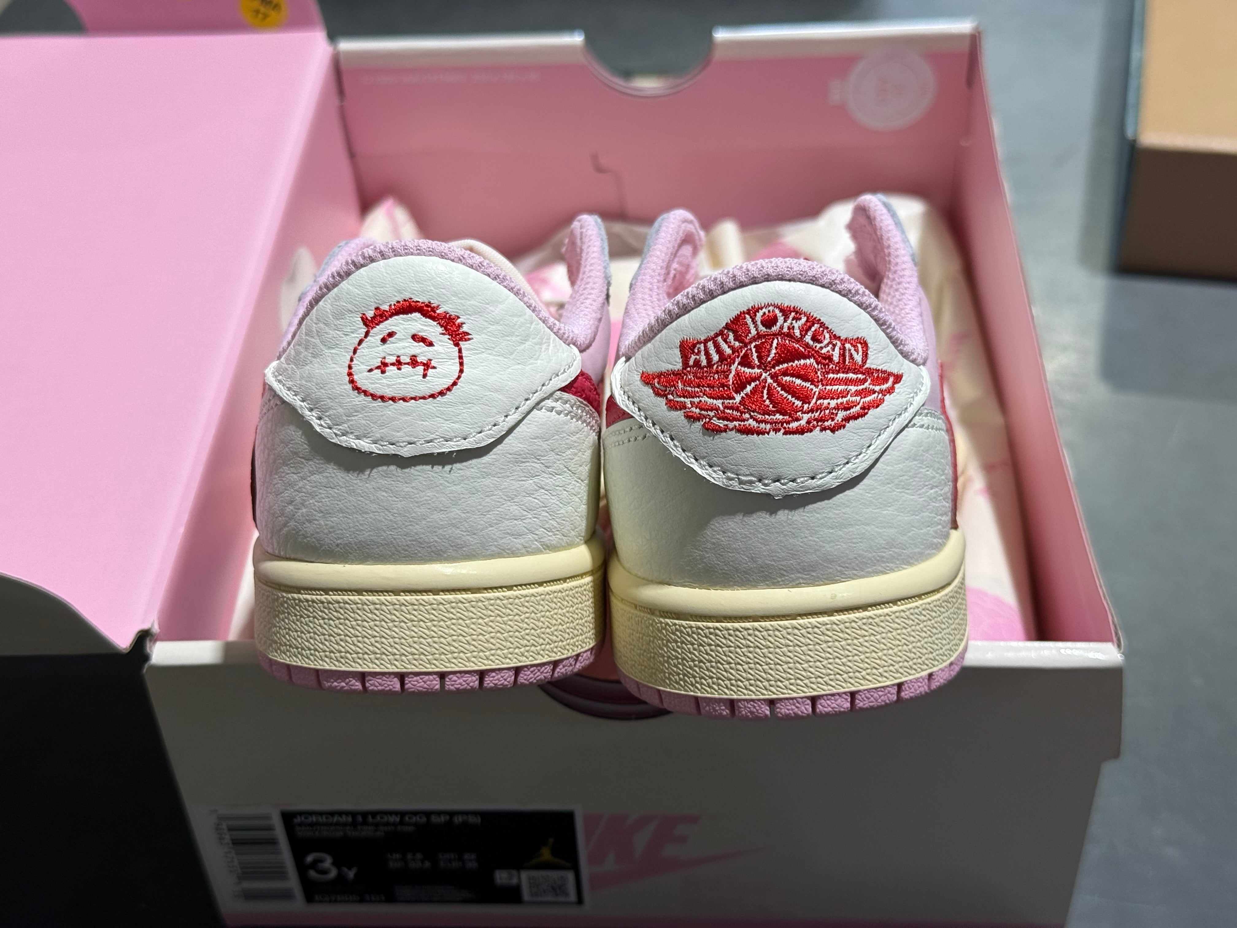 Air Jordan 1 Low OG SP (PS) - Travis Scott/Tropical Pink Size 3Y