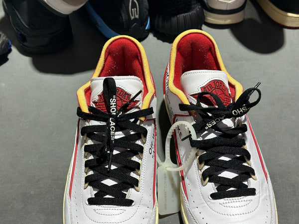 Air Jordan 2 Retro Low SP Off-White - Chicago White Red Blue Size 10.5