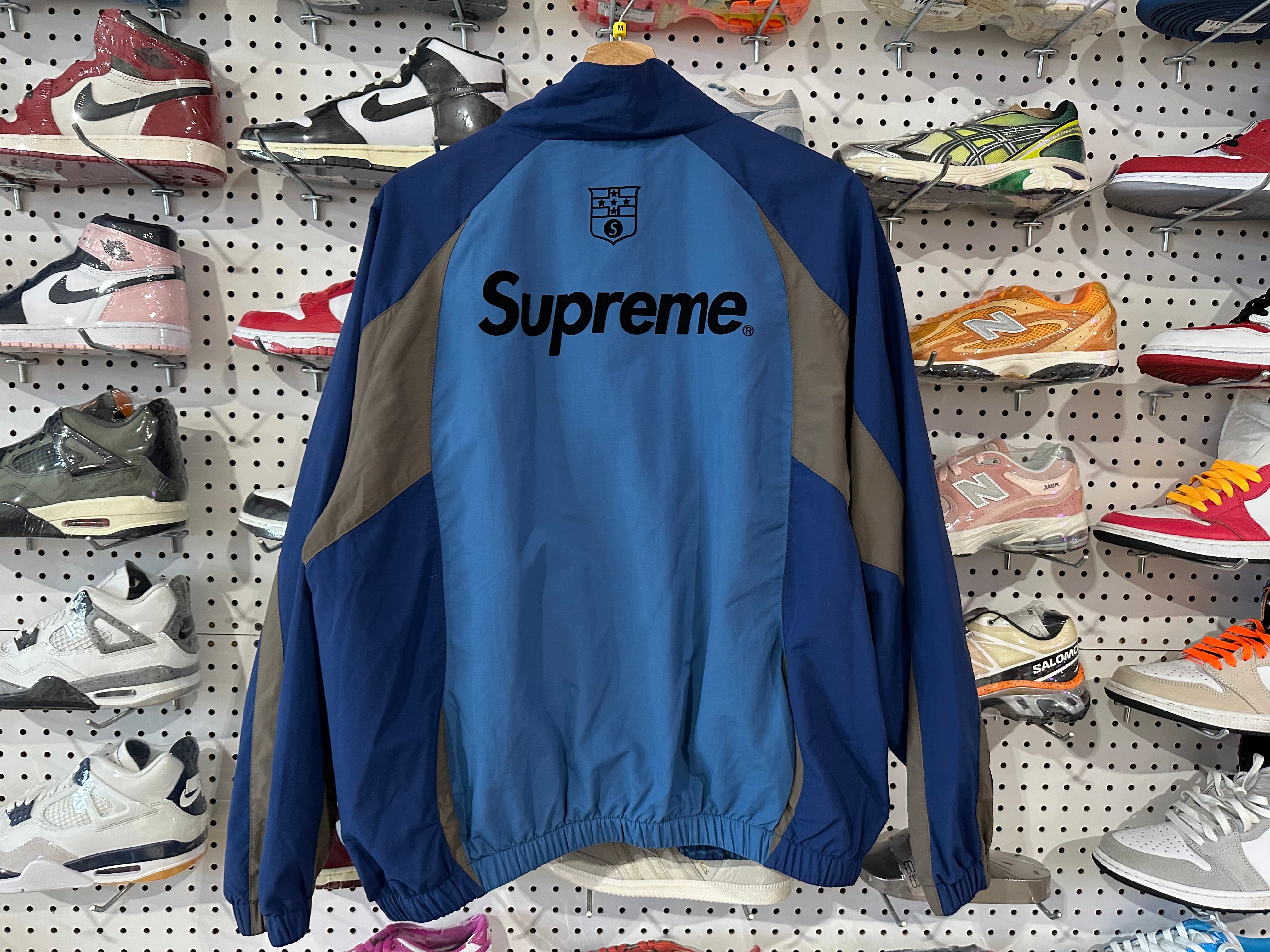 USED FW24 Supreme S Logo Track Jacket - Blue Size Medium