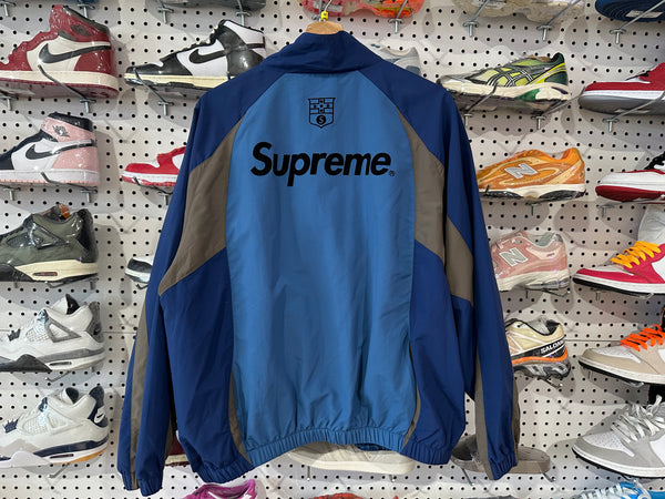 USED FW24 Supreme S Logo Track Jacket - Blue Size Medium
