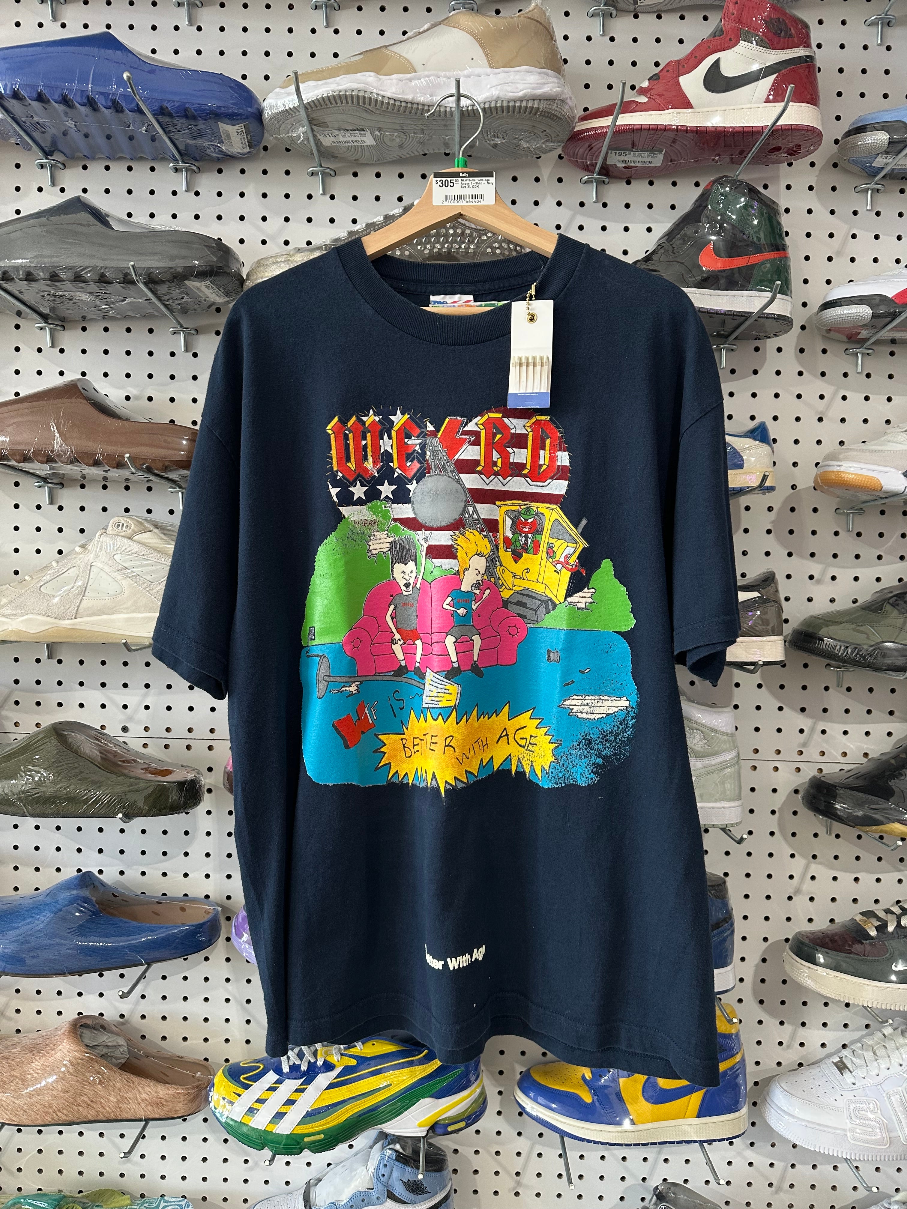 NEW Better With Age Angus T-Shirt - Navy Size XL