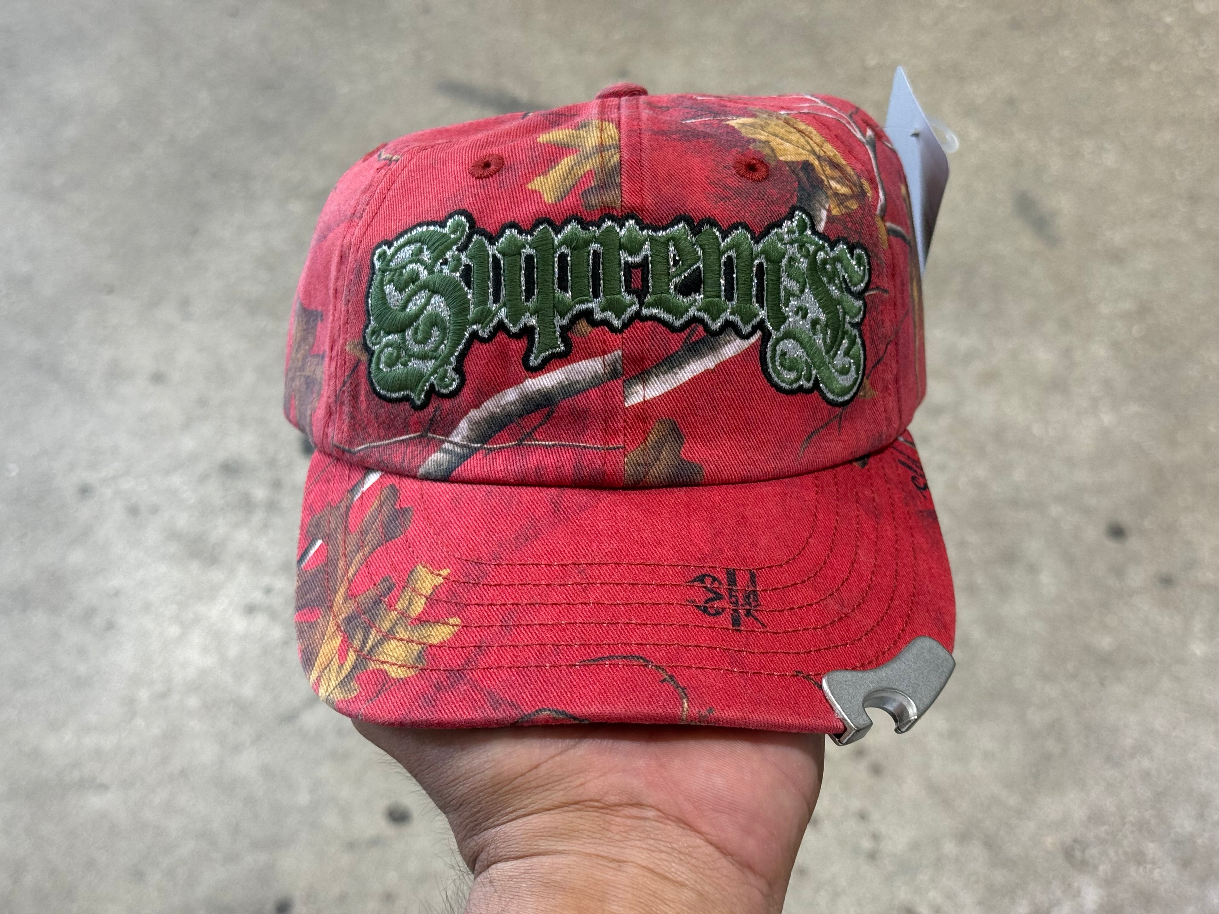 NEW Supreme FW26 Bottle Opener 6 Panel Cap - Red Camo