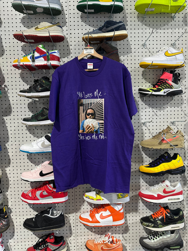 NEW Supreme Max B Tee - Purple Size Large