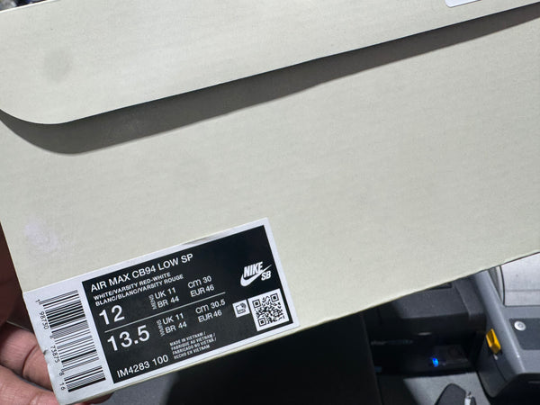 Nike SB Air Max 2 CB '94 Low - Supreme/White Gum Size 12