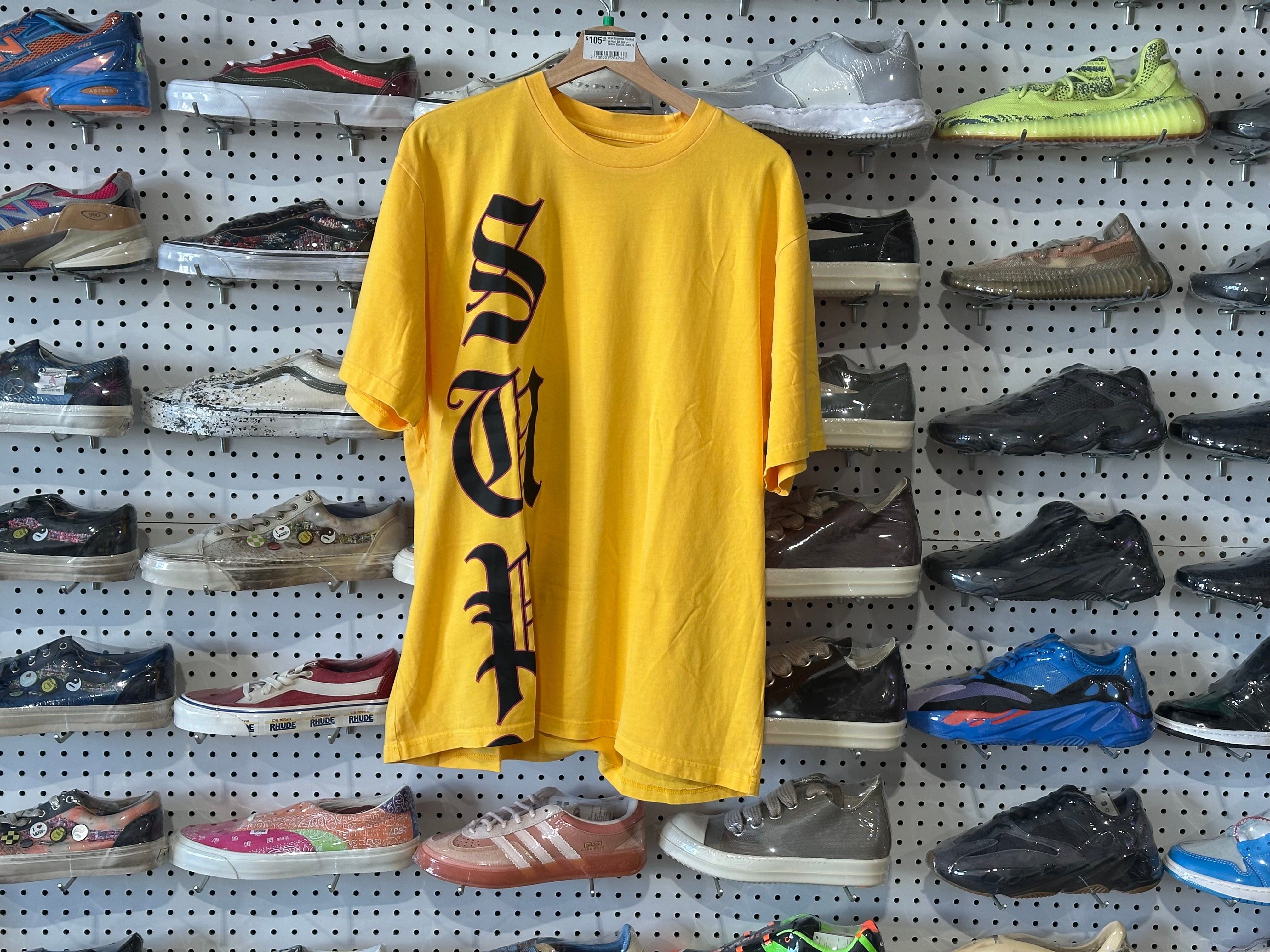 NEW Supreme Cracked Vertical SS Top - Yellow Size XL