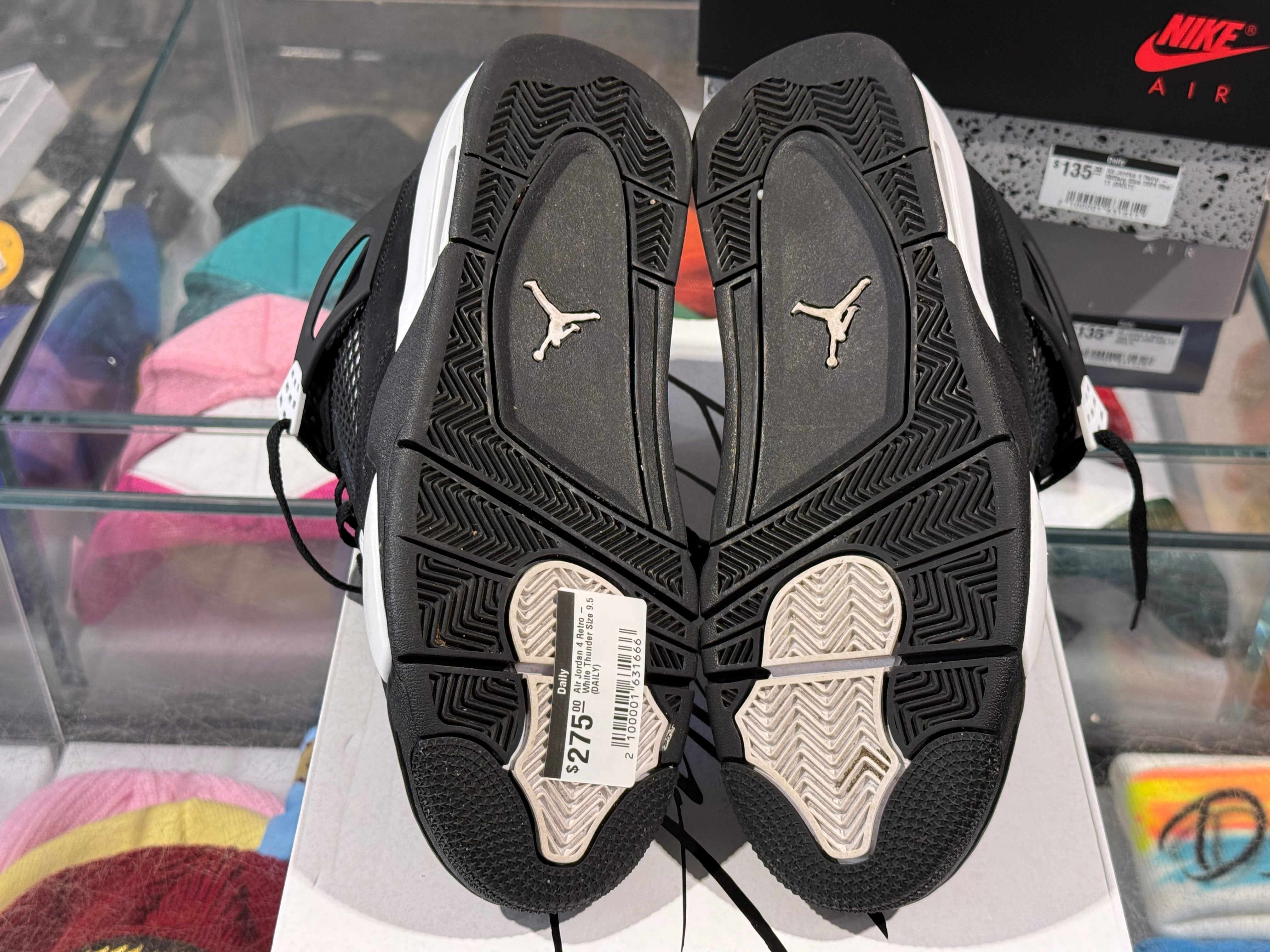 Air Jordan 4 Retro - White Thunder Size 9.5