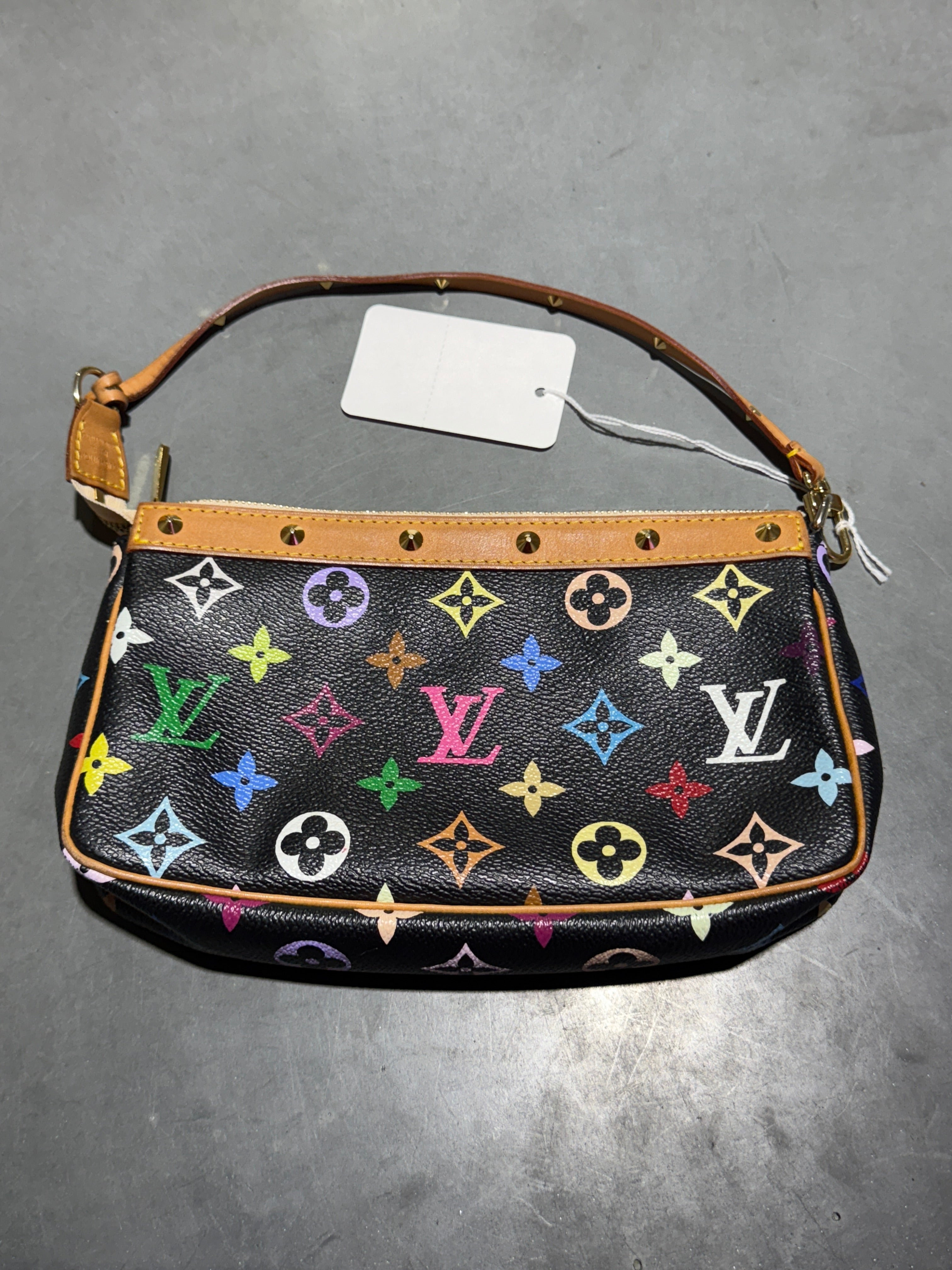 Clean 2000s Louis Vuitton x Murakami Pouchette Bag - Black/Multi
