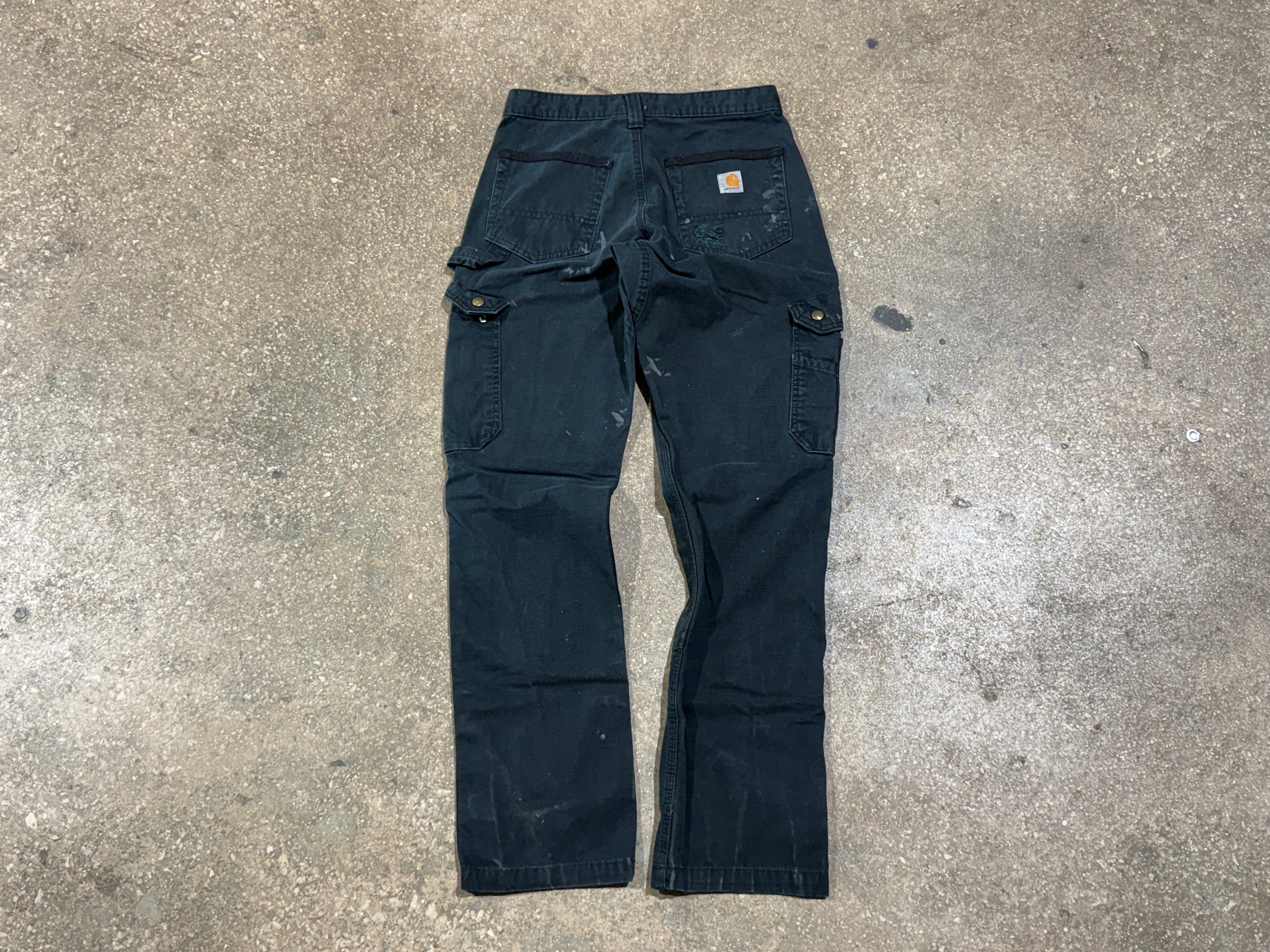 USED Distressed Carhartt Utility Pants - Black Size 30x33