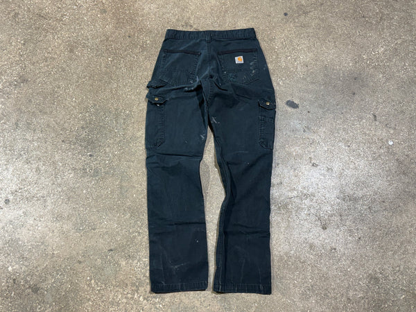 USED Distressed Carhartt Utility Pants - Black Size 30x33