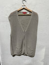 USED Supreme Dragon Zip Up Sweater - Vest Stone Size Medium