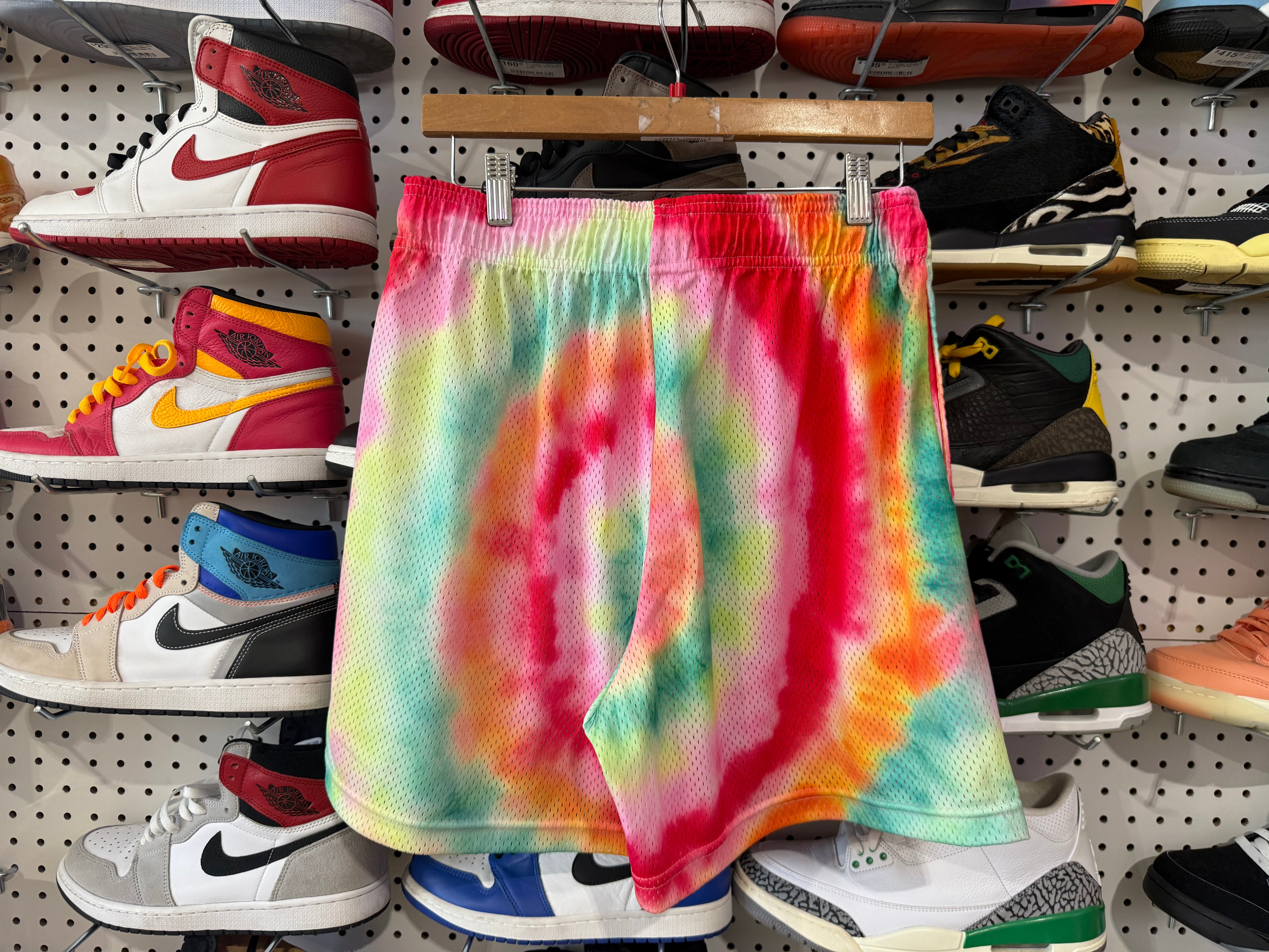 NEW Eric Emanuel Mesh Shorts - Tie Dye Size Large